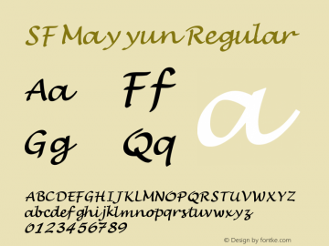 SF Mayyun Version 1.00 | web-ttf图片样张
