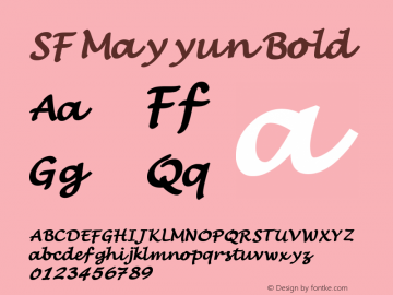 SF Mayyun Bold Version 1.00 | web-ttf图片样张