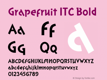 Grapefruit ITC Bold Version 001.001 Font Sample