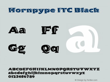 Hornpype ITC Black Version 001.001 Font Sample