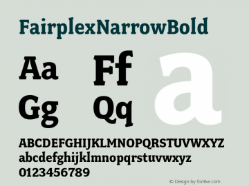 ☞FairplexNarrowBold Version 001.000 ;com.myfonts.easy.emigre.fairplex.narrow-bold.wfkit2.version.MxD图片样张