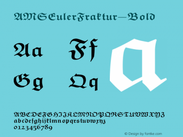 ☞AMS Euler Fraktur Bold Version 3.00 2003 initial release; ttfautohint (v1.5);com.myfonts.easy.linotype.ams-euler.fraktur-bold.wfkit2.version.ZHv图片样张