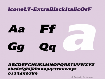 ☞Icone LT Extra Black Italic OsF Version 1.03;com.myfonts.easy.linotype.icone-lt.extra-black-italic-osf.wfkit2.version.3Hx2图片样张