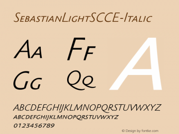 ☞Sebastian Light SC CE Italic 001.000; ttfautohint (v1.5);com.myfonts.easy.storm.sebastian.light-sc-italic.wfkit2.version.2b78图片样张