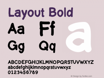 Layout Bold 001.000 Font Sample