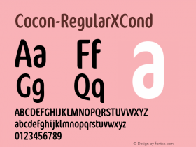 ☞Cocon-RegularXCond Version 4.301; 2001;com.myfonts.easy.fontfont.ff-cocon.regular-xcond.wfkit2.version.3853图片样张