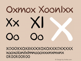 Oxmox Regular Version 001.000 Font Sample