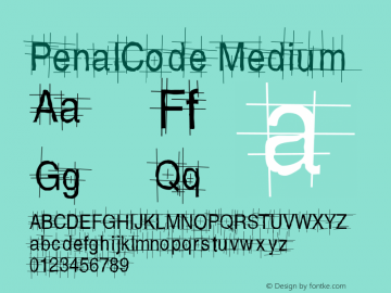 PenalCode Medium 001.000 Font Sample