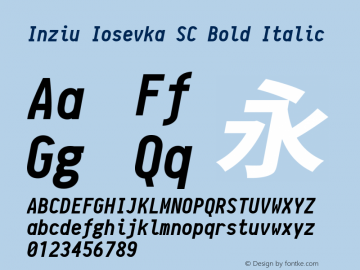 Inziu Iosevka SC Bold Italic Version 1.060图片样张