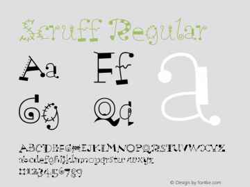 Scruff Regular 1.0 Font Sample