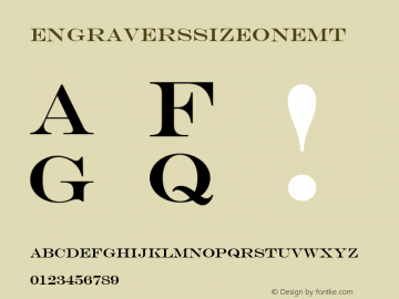 ☞ENGRAVERS SIZE ONE MT Version 1.4 ;com.myfonts.easy.itfmecanorma.engravers-size-one.regular.wfkit2.version.2hTU图片样张