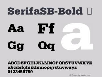 ☞SerifaSB-Bold Version 3.010 2014; ttfautohint (v1.5);com.myfonts.easy.efscangraphic.serifa-sb.bold.wfkit2.version.4rJZ图片样张
