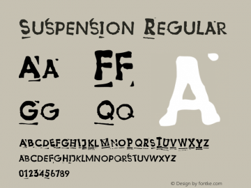 Suspension Regular Version 001.000 Font Sample