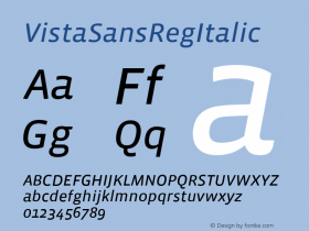 ☞VistaSansRegItalic Version 4.0; release;com.myfonts.easy.emigre.vista-sans.reg-italic.wfkit2.version.32UZ图片样张