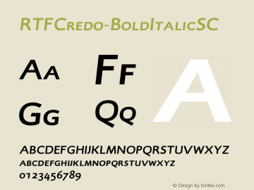 ☞RTF Credo Bold Italic SC Version 1.000 2006 initial release;com.myfonts.rimmer.credo.bold-italic-sc.wfkit2.2xMn图片样张