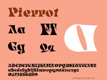 ☞Pierrot Version 001.001 ;com.myfonts.easy.linotype.pierrot.regular.wfkit2.version.2Tk7图片样张