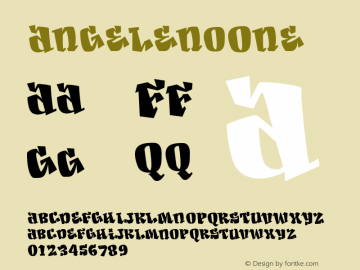 ☞Angeleno One Version 1.000 2005 initial release;com.myfonts.easy.aerotype.angeleno.one.wfkit2.version.2Whm图片样张