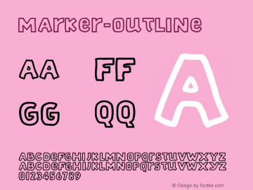 ☞Marker-Outline 001.000; ttfautohint (v1.5);com.myfonts.easy.dsgnhaus.marker.outline.wfkit2.version.2XKx图片样张