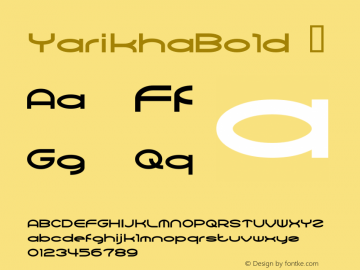 ☞Yarikha Bold ActiveSphere : 001.000 : 2.20.2007;com.myfonts.activesphere.yarikha.bold.wfkit2.32SJ图片样张