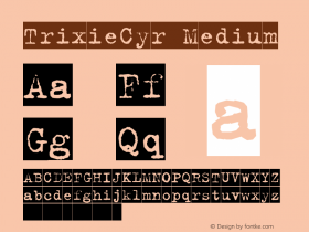 TrixieCyr Medium 001.000 Font Sample