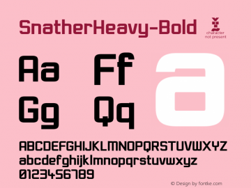 ☞SnatherHeavy-Bold Version 1.012 2008;com.myfonts.aah-yes.snather.heavy-bold.wfkit2.34PF图片样张