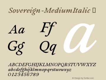 ☞Sovereign-MediumItalic 001.000; ttfautohint (v1.5);com.myfonts.easy.fw-g-type.sovereign.medium-italic.wfkit2.version.368L图片样张