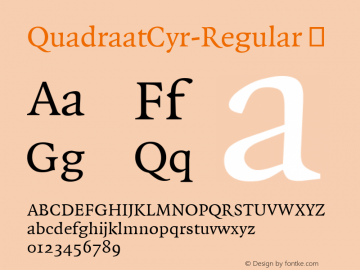 ☞QuadraatCyr-Regular Version 5.504;com.myfonts.easy.fontfont.ff-quadraat.cyr-regular.wfkit2.version.37xY图片样张