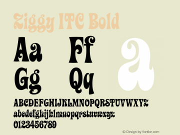 Ziggy ITC Bold Version 001.001图片样张