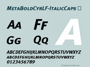 ☞MetaBoldCyrLF-ItalicCaps Version 4.460; 2001; ttfautohint (v1.5);com.myfonts.easy.fontfont.ff-meta.bold-cyr-lf-italic-caps.wfkit2.version.38qp图片样张