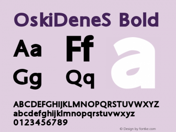 OskiDeneS Bold Version 1.000 2005 initial release图片样张