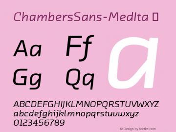 ☞ChambersSans-MedIta Version 7.504; 2008; ttfautohint (v1.5);com.myfonts.easy.fontfont.chambers-sans.med-ita.wfkit2.version.39uh图片样张