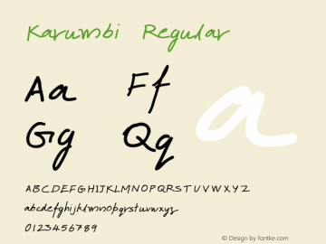 Karumbi Regular Version 0.800 2005 Font Sample