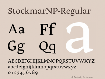 ☞StockmarNP-Regular Version 1.001 2009; ttfautohint (v1.3);com.myfonts.easy.nonpareille.stockmar.regular.wfkit2.version.3VMU图片样张