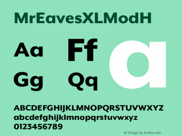 ☞MrEavesXLModH Version 4.0; release;com.myfonts.easy.emigre.mr-eaves-xl-modern.heavy.wfkit2.version.3ndb图片样张