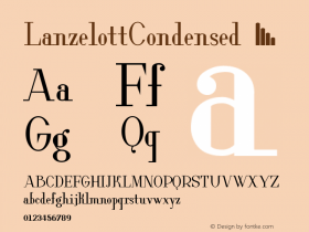 ☞LanzelottCondensed Version 1.000;com.myfonts.otto-maurer.lanzelott.condensed.wfkit2.3Bmy图片样张