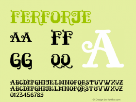 ☞Ferforje Version 1.000 2012 initial release;com.myfonts.easy.ahmet-altun.ferforje.regular.wfkit2.version.3Fg4图片样张