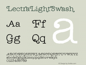 ☞LectraLightSwash Version 001.001;com.myfonts.wiescherdesign.lectra.light-swash.wfkit2.3Fiz图片样张