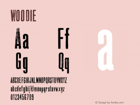 ☞WOODIE Version 1.000; ttfautohint (v0.95) -d;com.myfonts.easy.borutta.woodie.regular.wfkit2.version.3ZGi图片样张