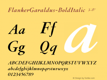 ☞Flanker Garaldus Bold Italic 1.050;com.myfonts.easy.flanker.garaldus.bold-italic.wfkit2.version.4vkF图片样张