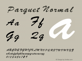 Parquet Normal 1.0 Tue Oct 11 17:48:59 1994 Font Sample