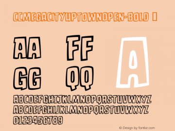 ☞CCMegaCityUptownOpen Bold Version 1.00 2013;com.myfonts.easy.comicraft.mega-city.uptown-open-bold.wfkit2.version.3W6w图片样张