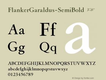 ☞Flanker Garaldus SemiBold 1.050; ttfautohint (v1.5);com.myfonts.easy.flanker.garaldus.semi-bold.wfkit2.version.4vkS图片样张