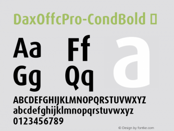 ☞Dax Offc Pro Cond Bold Version 7.504; 2009; Build 1021;com.myfonts.easy.fontfont.dax-office.offc-pro-condensed-bold.wfkit2.version.45vg图片样张