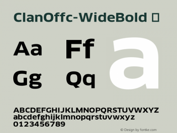 ☞Clan Offc Wide Bold Version 7.504; 2010; Build 1020; ttfautohint (v1.5);com.myfonts.easy.fontfont.clan.offc-wide-bold.wfkit2.version.3Yqi图片样张