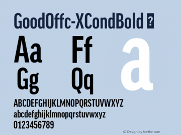 ☞Good Offc XCond Bold Version 7.504; 2014; Build 1020;com.myfonts.easy.fontfont.good-office.offc-xcond-bold.wfkit2.version.4bsG图片样张