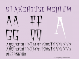 Stakehouse Medium Version 001.000 Font Sample