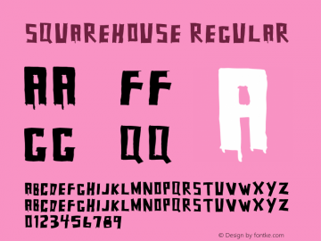 Squarehouse Regular Version 1.000;PS 001.000;hotconv 1.0.38 Font Sample