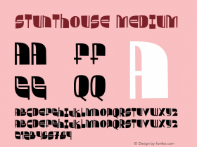 Stunthouse Medium Version 001.000 Font Sample