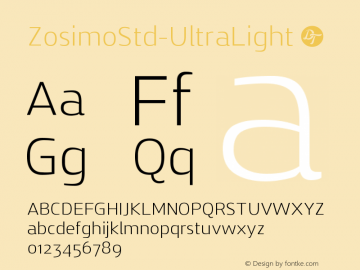☞ZosimoStd-UltraLight Version 2.002;PS 002.002;hotconv 1.0.88;makeotf.lib2.5.64775; ttfautohint (v1.5);com.myfonts.easy.delicious-type.zosimo-std.ultra-light.wfkit2.version.4LkN图片样张