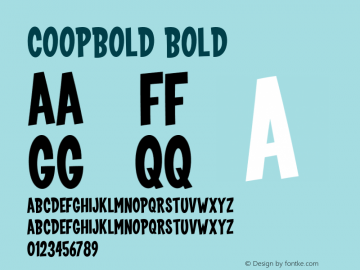 CoopBold Bold Version 1.000;PS 001.000;hotconv 1.0.38图片样张